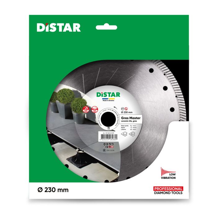 Круг алмазний вiдрiзний 1A1R 230x1,6/1,2x10x22,23/H Gres Master