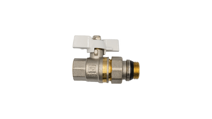 Кран кульовий зі згоном FADO S.r.l New PN40 15 ЗВ 1/2'' White (KA1W)