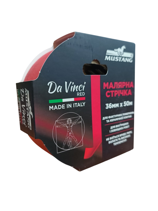 Малярная лента MUSTANG Da Vinci RED красная 36мм*50м
