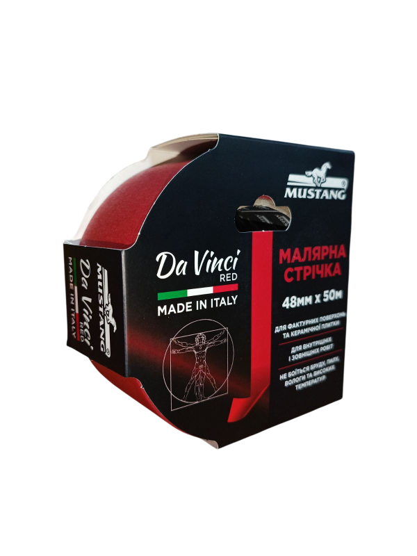 Малярна стрічка MUSTANG Da Vinci RED червона 48мм*50м