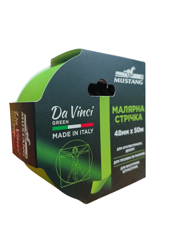 Малярна стрічка MUSTANG Da Vinci Green зелена 48мм*50м