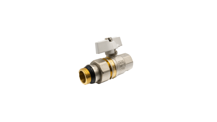 Кран кульовий зі згоном FADO S.r.l New PN40 15 ЗВ 1/2'' White (KA1W)