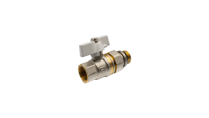 Кран кульовий зі згоном FADO S.r.l New PN40 15 ЗВ 1/2'' White (KA1W)