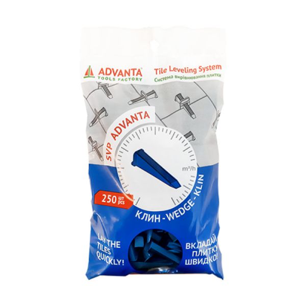 КЛИНИ ДЛЯ СИСТЕМИ ВИРІВНЮВАННЯ ПЛИТКИ ADVANTA, 250 ШТУК