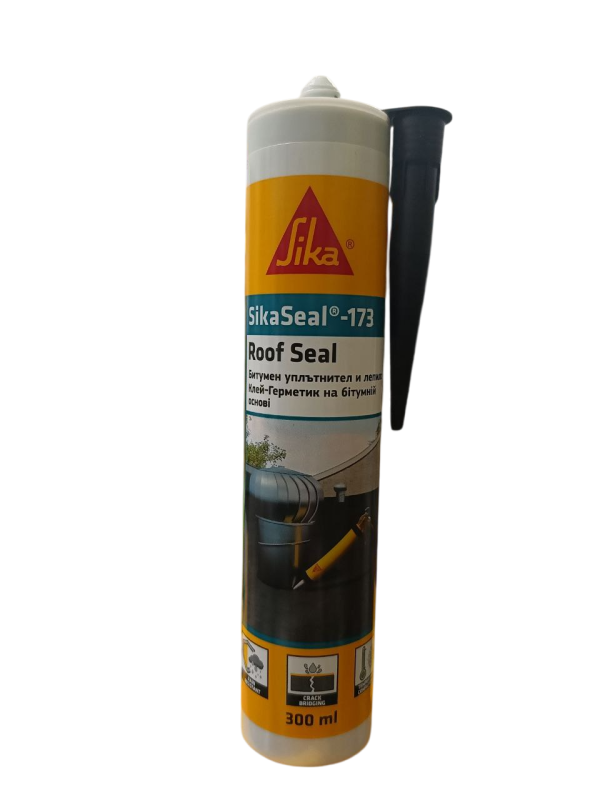 Клей-герметик на битумной основе для битумных и влажных поверхностей SikaSeal-173