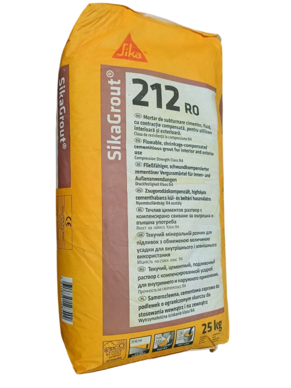  Безусадочний розчин для підливок 10-50 мм  SikaGrout-212 ROU Bg 25KG